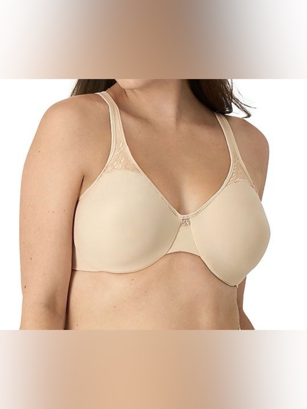 NWOT Bali 3385 Passion For Comfort Minimizer Underwire Bra in Soft Taupe 42DD